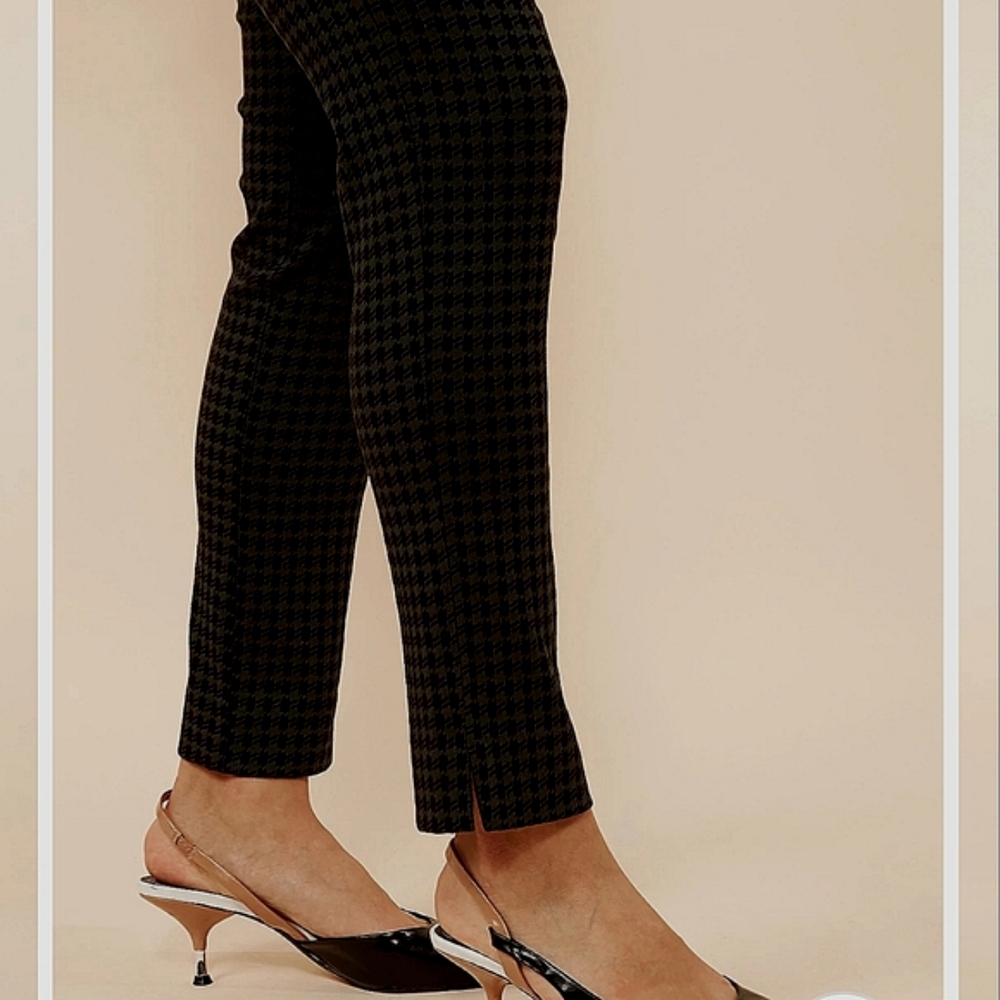 Margaret M Marlie Textured Houndstooth Slimming Pant - Picture 2 of 12